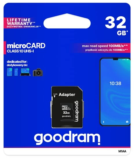 Paměťová karta 32 GB micro SDHC s adaptérem SD