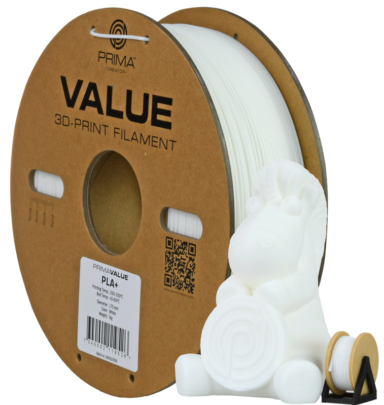 PrimaValue PLA+ - Bílá - 2,85mm - 1kg