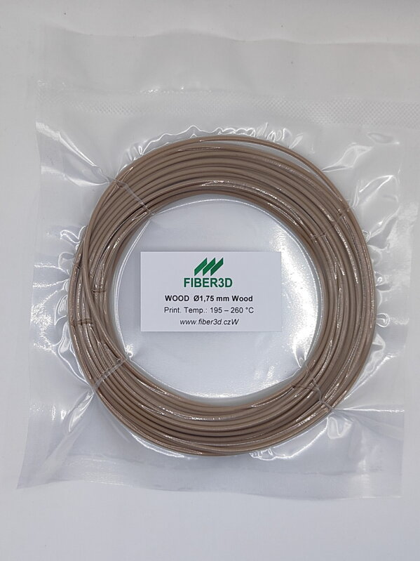 Próbka z drewna FIBERr3D - Drewniany włókno 1,75 mm 10 m Próbka z drewna FIBERr3D - Drewniany włókno 1,75 mm 10 m