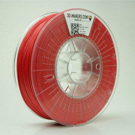 ABS 1,75 mm 750 g czerwony (RAL 3020) ABS 1,75 mm 750 g czerwony (RAL 3020)