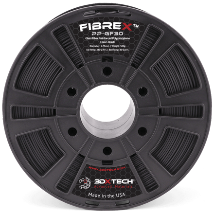 Fibrex pp GF30 Filament Czarny 285 mm 3DXTECH 500 g