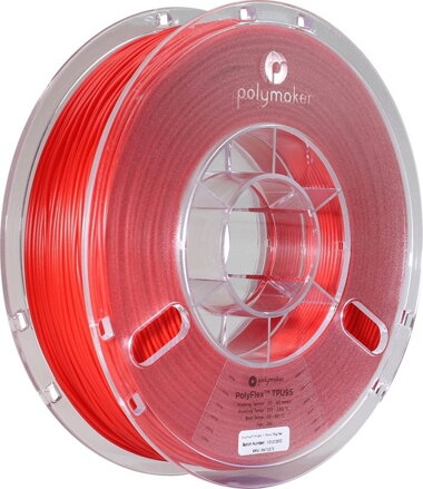 Polyflex TPU95 Filament czerwony 1,75 mm polimaker 750g