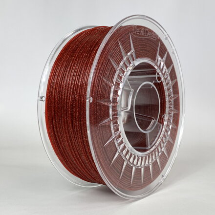 Filament PLA 1,75 mm Galaxy błyszczący czerwony Devil Design 1 kg