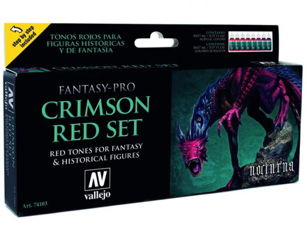 Vallejo dla Nocturn Set 74103 Crimson Red Set (8)