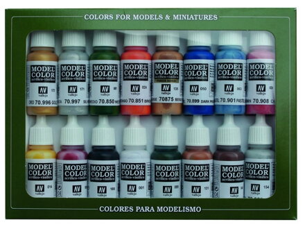 Vallejo Model Color 16 Zestaw kolorów 70101 Folkstone Podstawy (16)