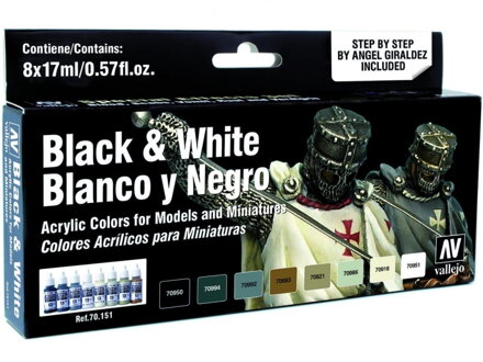 Vallejo Model Color Effects Zestaw 70151 Black & White (8) autorstwa Angel Giraldez