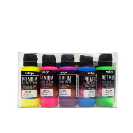 Vallejo Premium Color - fluorescencyjny zestaw kolorów (5x60ml)