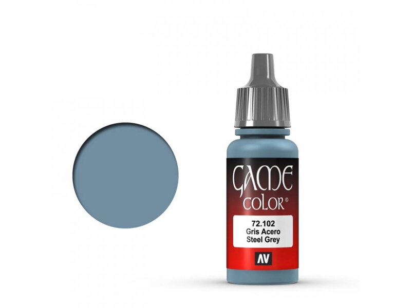 Vallejo Game Color 72102 Steel Grey (17 ml)