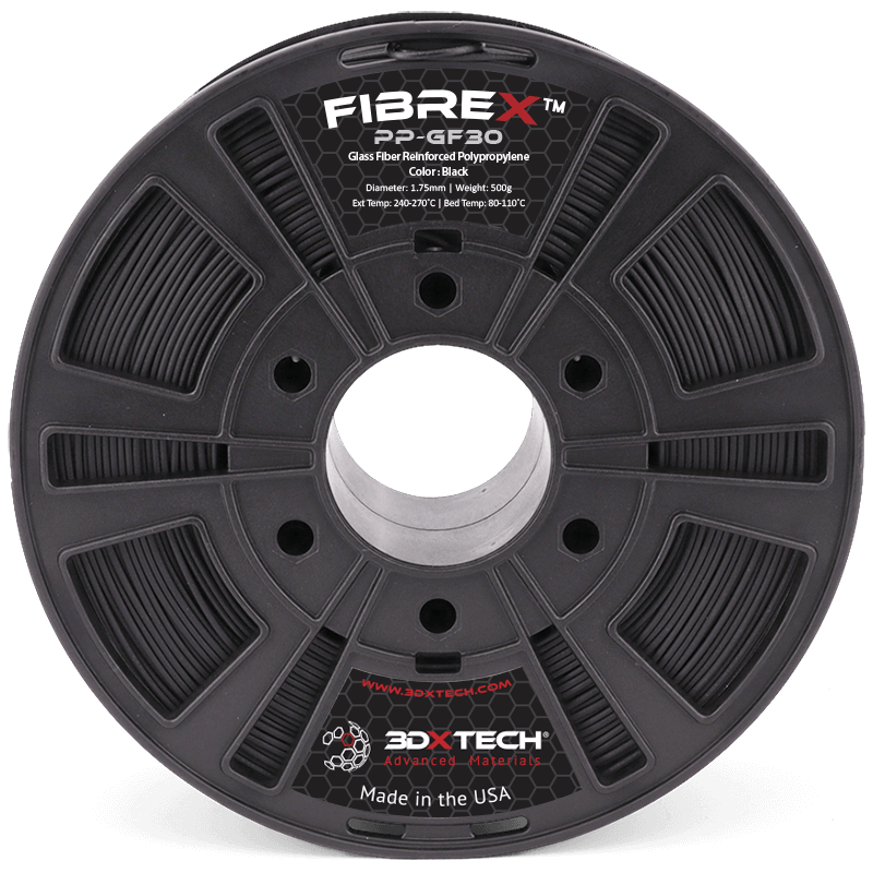 Fibrex pp GF30 Filament Czarny 285 mm 3DXTECH 500 g