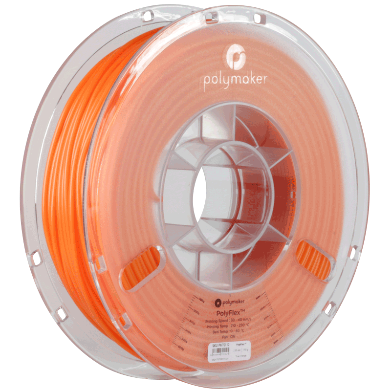 Polyflex TPU95 FILAMENT Orange 1.75mm Polymaker 750g