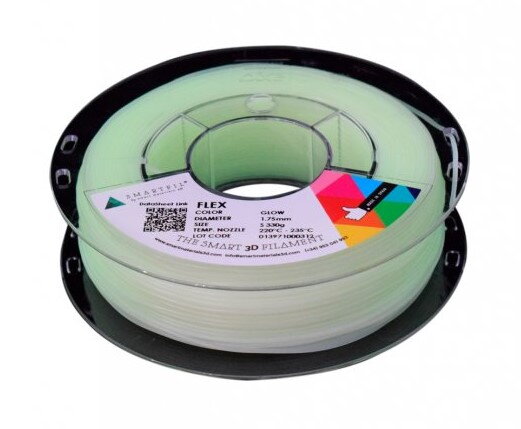 Flex Glow świeci w ciemności 1,75 mm cewki Smartfil: 0,75 kg Flex Glow świeci w ciemności 1,75 mm cewki Smartfil: 0,75 kg