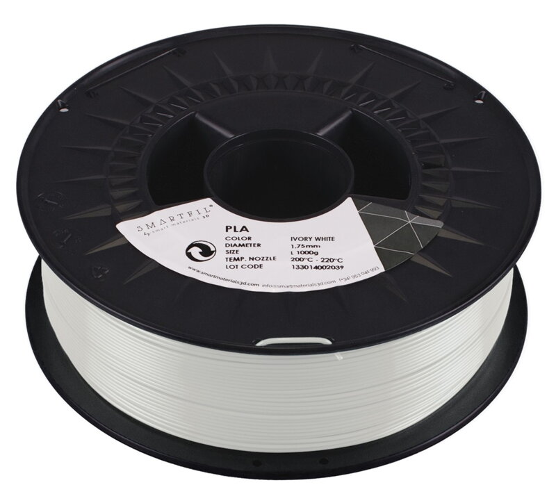 PLA filament bílý ivory 1,75 mm Smartfil 1kg