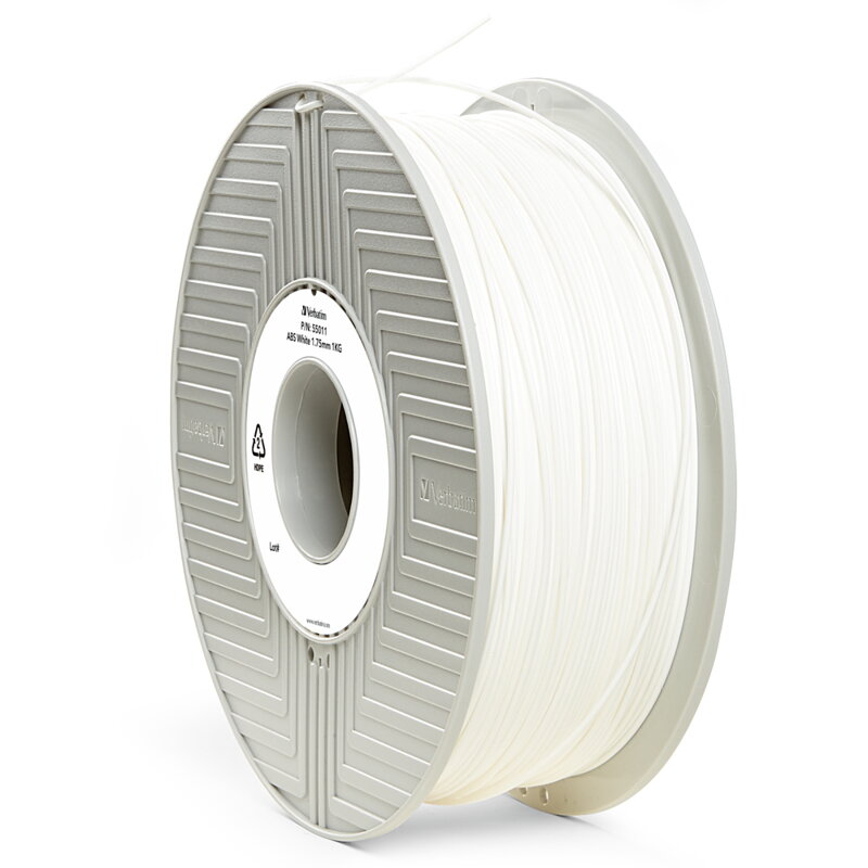 Filament ABS 1,75 mm biały dosłownie 1 kg