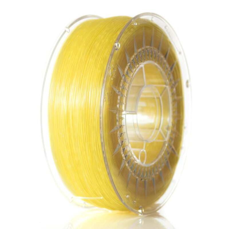 Filament ABS+ 1,75 mm żółty przezroczysty Devil Design 1 kg
