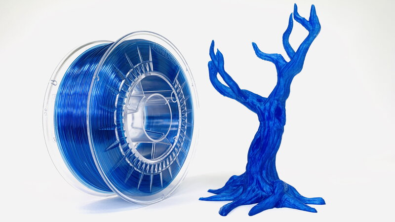 Filament PET-G 1,75 mm super niebieski przezroczysty Devil Design 1 kg