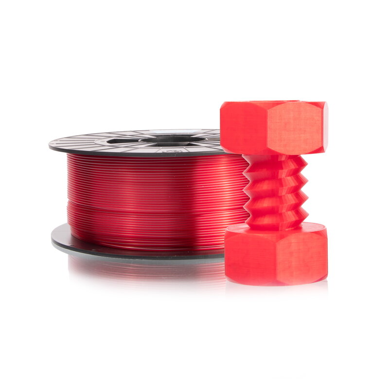Filament-PM PET-G Press String Red Transparent 1,75 mm 1 kg filamentu PM