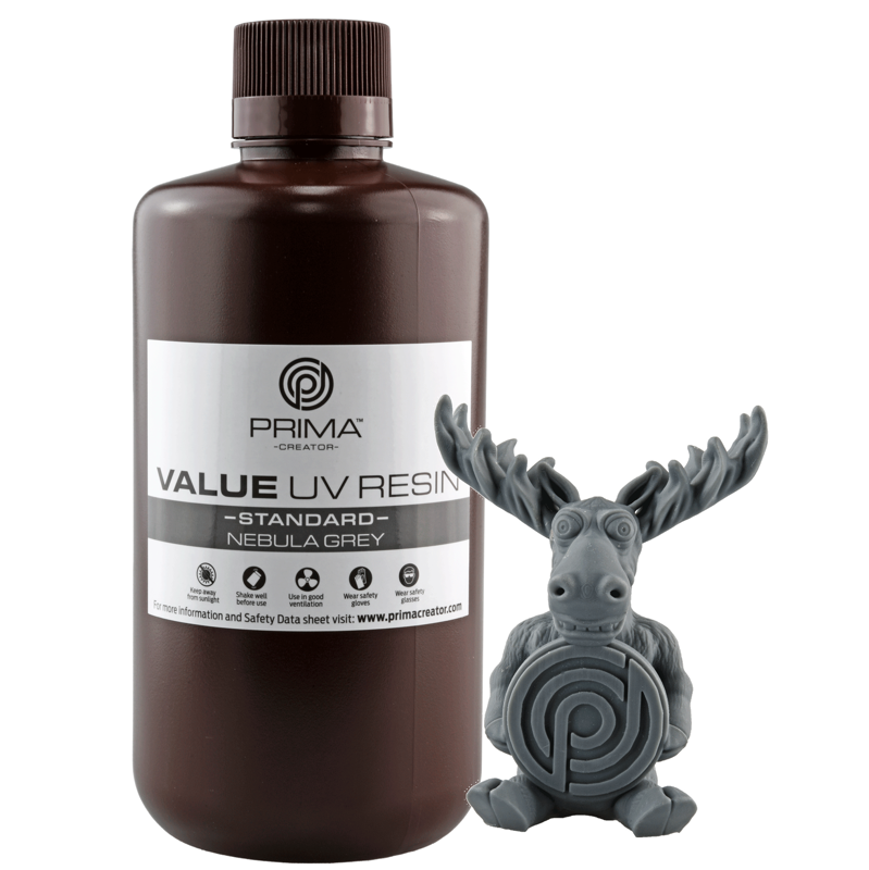 PrimaCreator Výhodná UV / DLP Pryskyřice - 1 kg - Mlhovinově šedá