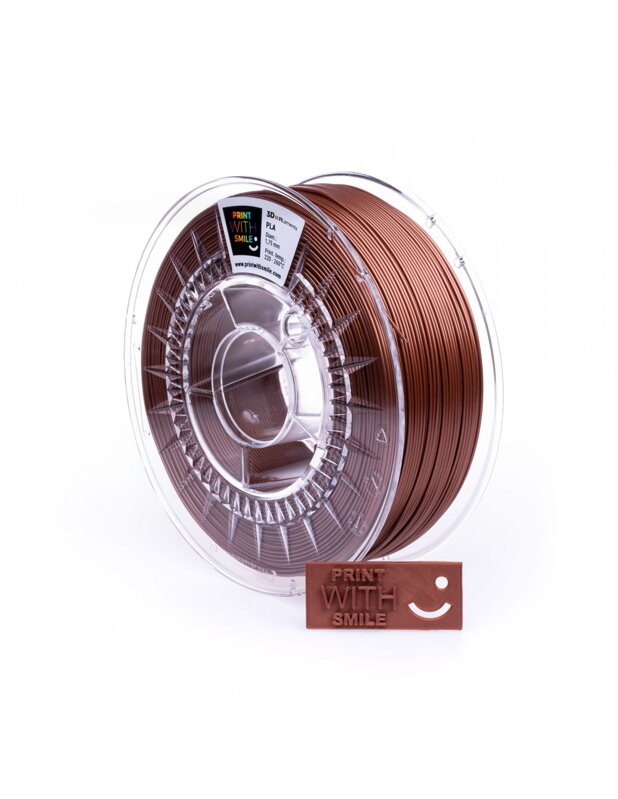 Print With Smile - PLA - 1,75 mm - miedziany brąz - 1000 g Print With Smile - PLA - 1,75 mm - miedziany brąz - 1000 g