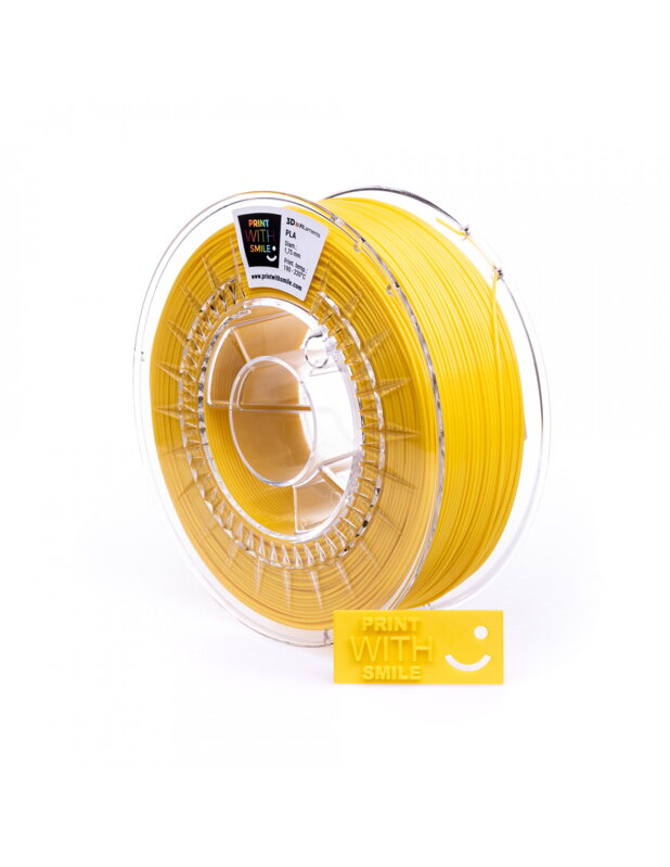 Print With Smile - PLA - 1,75 mm - żółty - 1000 g Print With Smile - PLA - 1,75 mm - żółty - 1000 g