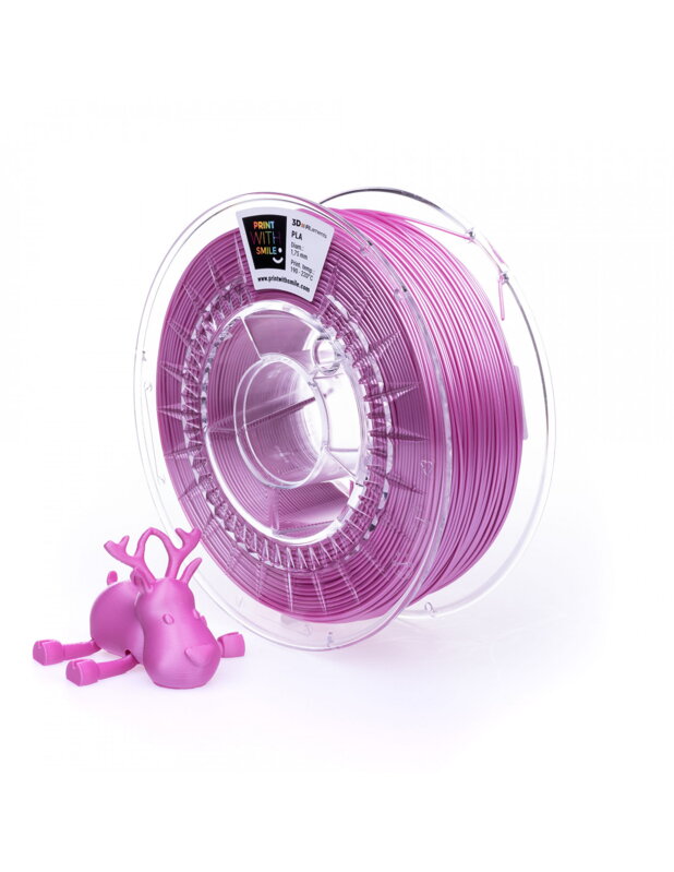 Print With Smile - satynowy PLA - 1,75 mm - Princess Pink - 1000 g