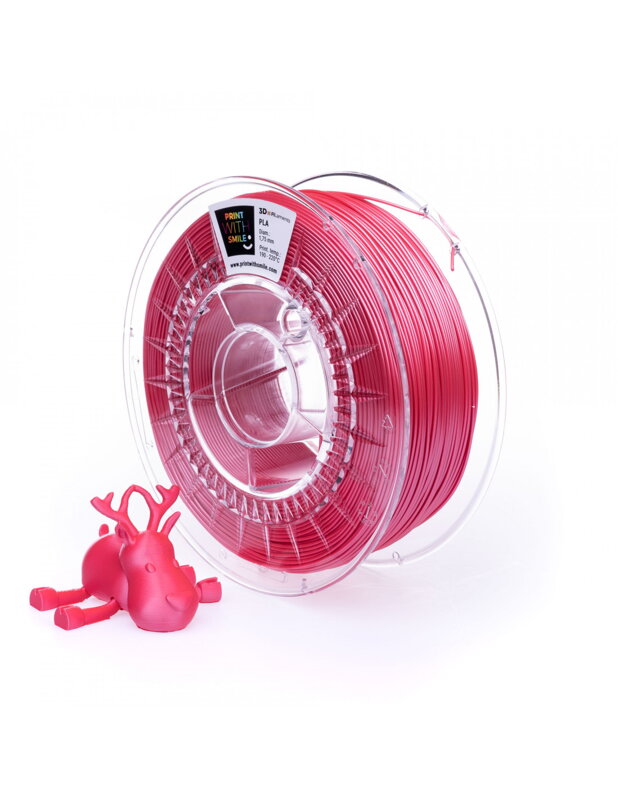 Print With Smile - satynowy PLA - 1,75 mm - Brzoskwiniowy czerwony - 500 g Print With Smile - satynowy PLA - 1,75 mm - Brzoskwiniowy czerwony - 500 g