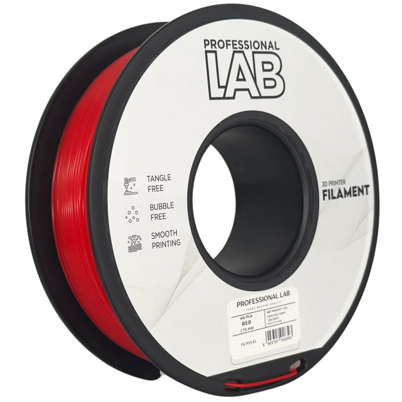 Filament PROFESSIONAL LAB HS-PLA ČERVENÁ 1,75 mm 1 kg