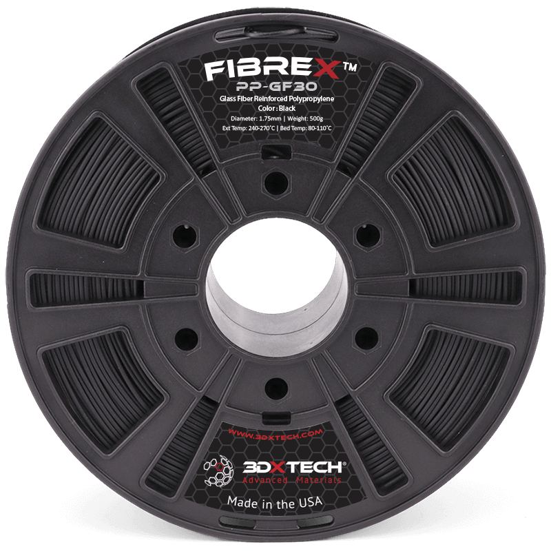 Próbka 20 metrów - Fibrex PP GF30 Filament Czarny 1,75 mm 3Dxtech Próbka 20 metrów - Fibrex PP GF30 Filament Czarny 1,75 mm 3Dxtech