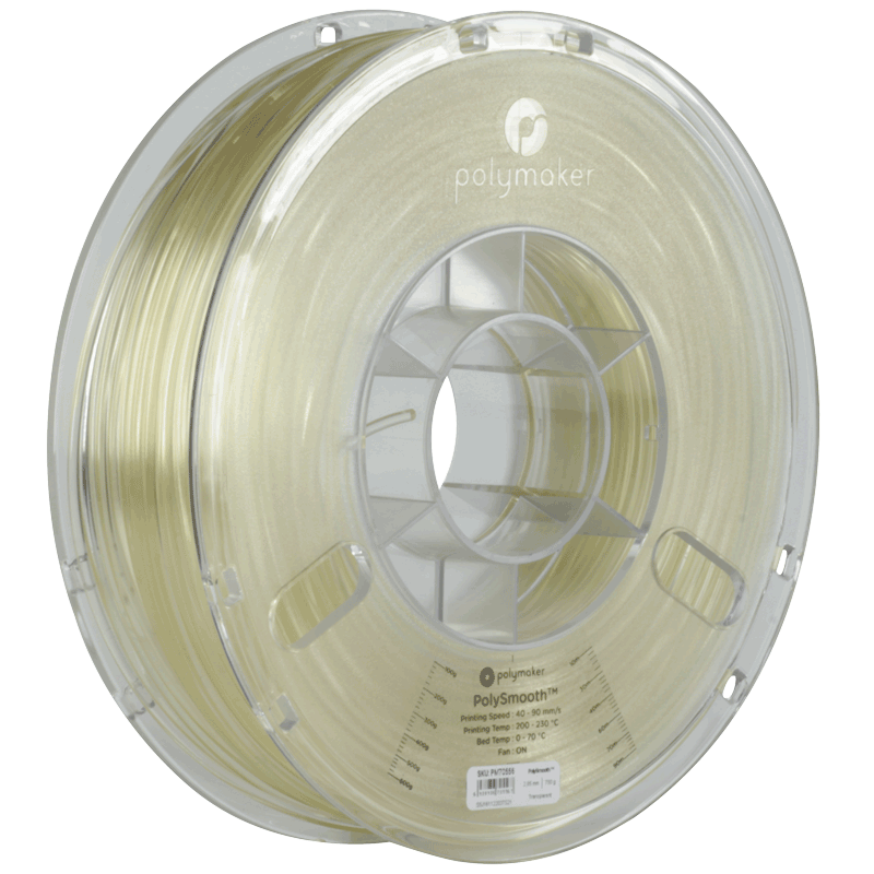 Polismooth Filament Transparent 1,75 mm Polymaker 750G Polismooth Filament Transparent 1,75 mm Polymaker 750G