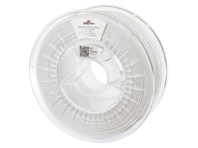 PETG HT100 FILOMENT PURE White 1,75 mm Widmo 1 kg PETG HT100 FILOMENT PURE White 1,75 mm Widmo 1 kg