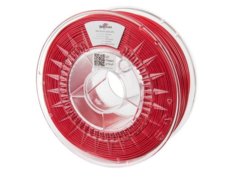 ASA 275 FALONT Bloody Red 1,75 mm Widmo 1 kg ASA 275 FALONT Bloody Red 1,75 mm Widmo 1 kg