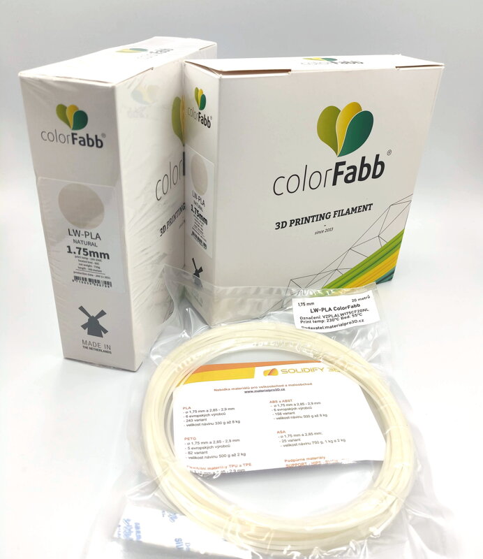 20 metrów próbka - LW PLA Naturalny filament 1,75 mm kolorFabb 20 metrów próbka - LW PLA Naturalny filament 1,75 mm kolorFabb