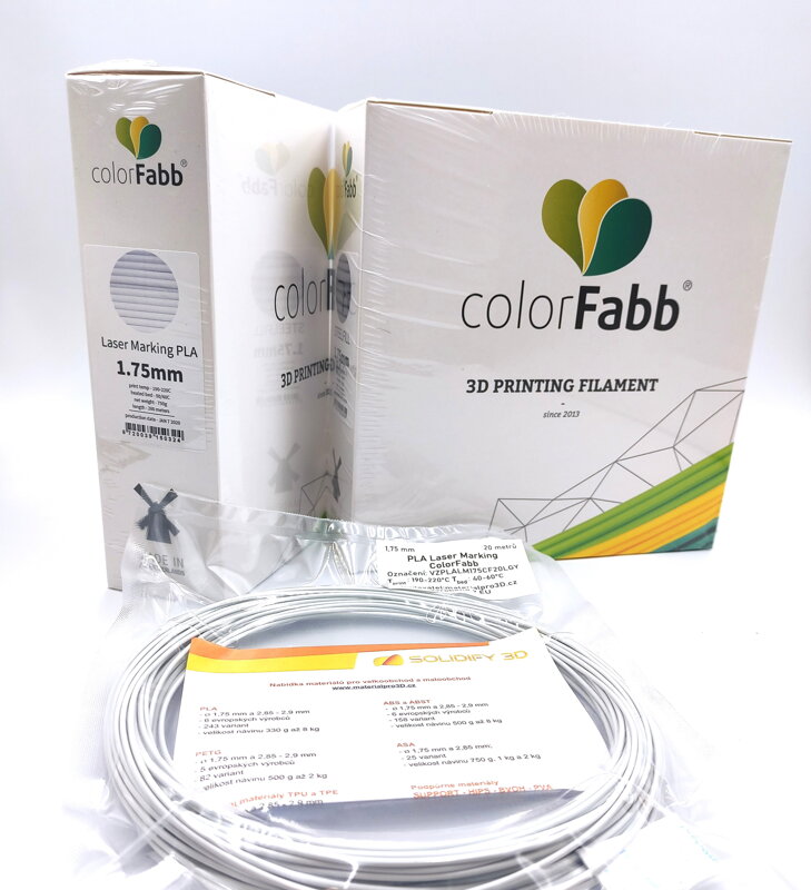 Próbka 20 metrów - Laserowa plamament 1 75 mm ColorFabb jasnoszary Próbka 20 metrów - Laserowa plamament 1 75 mm ColorFabb jasnoszary