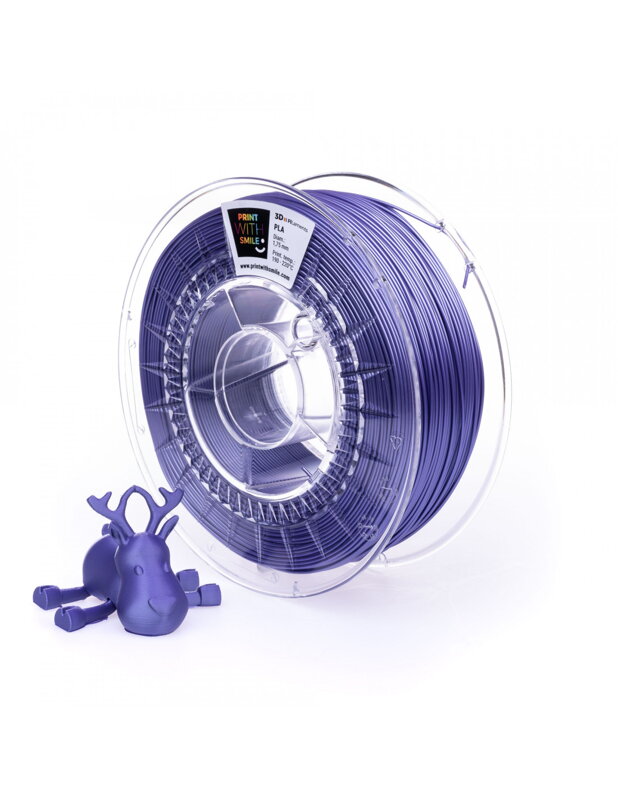 Print With Smile - satynowy PLA - 1,75 mm - fiolet - 1000 g Print With Smile - satynowy PLA - 1,75 mm - fiolet - 1000 g