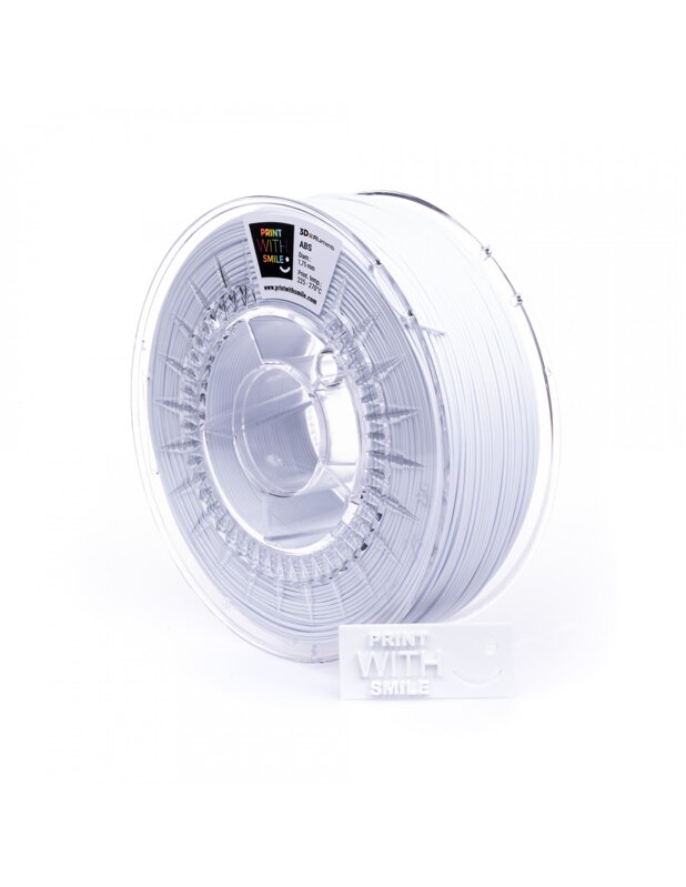 Print With Smile - Abs - 1,75 mm - Satynowy biały - 1 kg Print With Smile - Abs - 1,75 mm - Satynowy biały - 1 kg