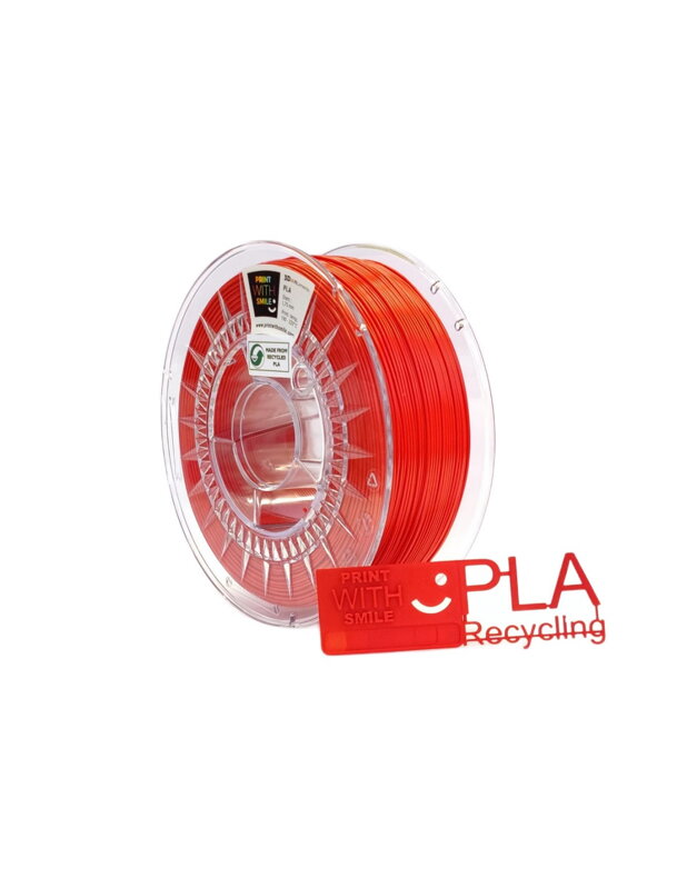 Print With Smile - Rec -pla - 1,75 mm - tylko czerwony - 1000 g Print With Smile - Rec -pla - 1,75 mm - tylko czerwony - 1000 g