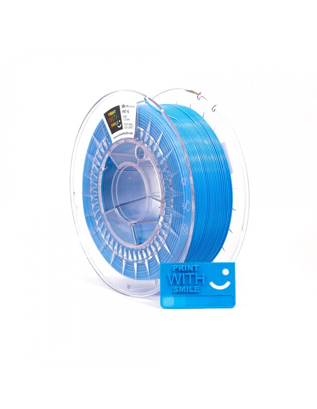 Print With Smile - Pet -G - 1,75 mm - Cyan Blue - 1 kg Print With Smile - Pet -G - 1,75 mm - Cyan Blue - 1 kg