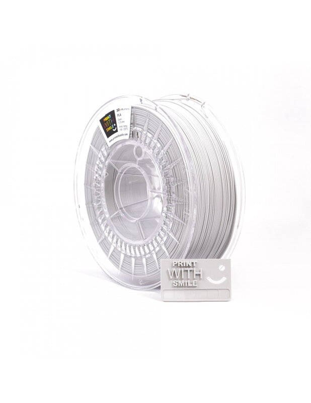 Print With Smile - PLA - 1,75 mm - pochmurno szary - 500 g Print With Smile - PLA - 1,75 mm - pochmurno szary - 500 g